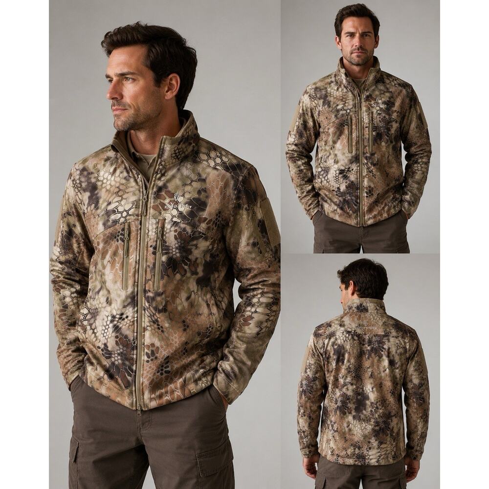 Kryptek Njord Highlander Hunting Softshell Jacket Men’s XXL Windproof Camo